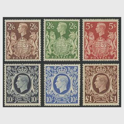 イギリス 1939-48年普通切手・高額図案6種(LH) - 日本切手・外国切手の ...