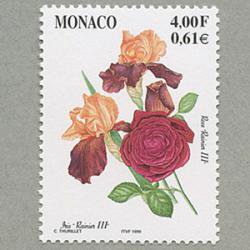 モナコ 1999年「Prince Rainier3世」バラとアイリス
