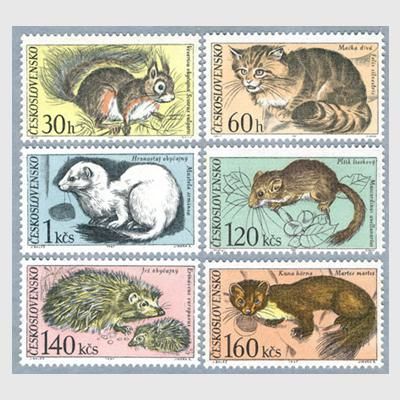 チェコスロバキア 1967年Tatra国立公園の小動物6種 - 日本切手