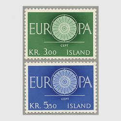 アイスランド 1960年ヨーロッパ切手2種