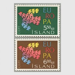 アイスランド 1961年ヨーロッパ切手2種