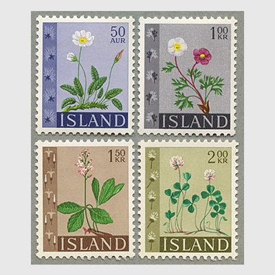 アイスランド 1964年花4種 ※少難品 - 日本切手・外国切手の販売・趣味