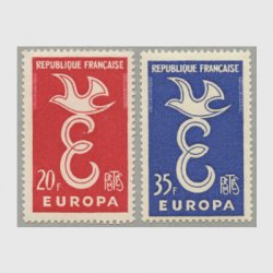 フランス 1958年ヨーロッパ切手2種