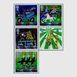 イギリス 2002年 ヨーロッパ切手(サーカス)5種