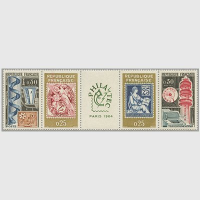 フランス 1964年パリ国際切手展・連刷 - 日本切手・外国切手の販売・趣味の切手専門店マルメイト