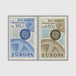 フランス 1967年ヨーロッパ切手2種