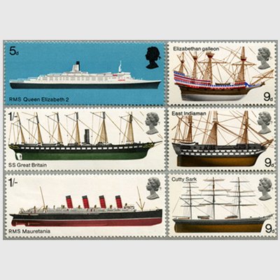 イギリス 1969年イギリスの船6種 - 日本切手・外国切手の販売・趣味の