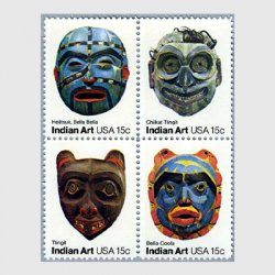 アメリカ 1980年インディアン仮面４種連刷