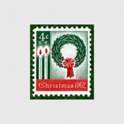 アメリカ 1962年クリスマスろうそくとリース