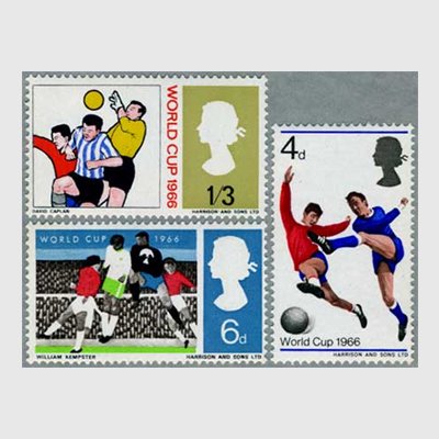 イギリス 1966年ワールドカップサッカー3種 - 日本切手・外国切手の