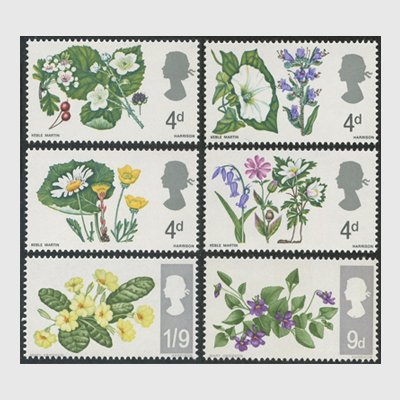 イギリス 1967年イギリスの野生の花6種 - 日本切手・外国切手の販売・趣味の切手専門店マルメイト