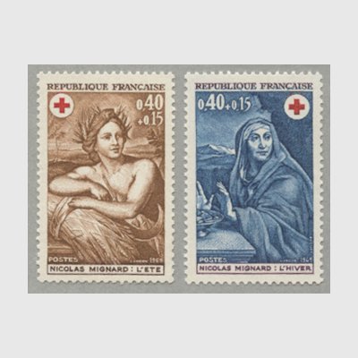 フランス 1969年赤十字切手2種 - 日本切手・外国切手の販売・趣味の切手専門店マルメイト