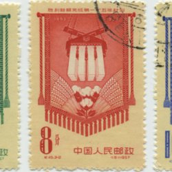 中国 1962年アルバニア独立50年2種(紀96)・使用済 - 日本切手・外国 