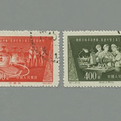 中国 1962年アルバニア独立50年2種(紀96)・使用済 - 日本切手・外国