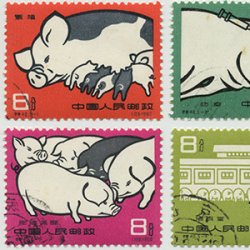 中国 1960年養豚5種(特40)・使用済※少難品 - 日本切手・外国切手の販売 