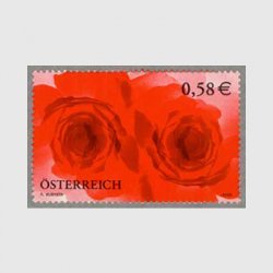 オーストリア 2002年ラブ切手バラ