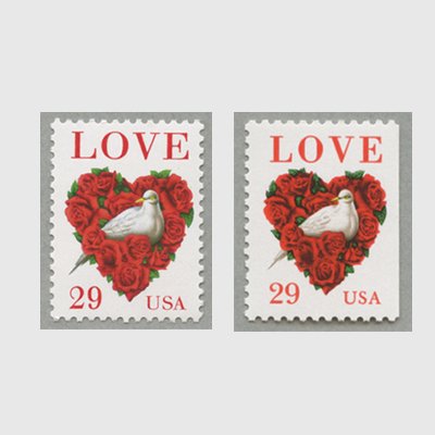 アメリカ 1994年LOVE バラとハト - 日本切手・外国切手の販売・趣味の切手専門店マルメイト