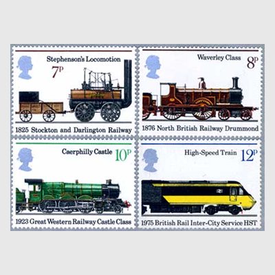 イギリス 1975年鉄道150年4種 - 日本切手・外国切手の販売・趣味の切手