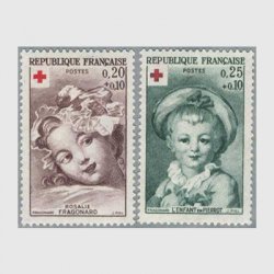 フランス 1962年赤十字切手2種