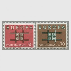 イタリア 1963年ヨーロッパ切手2種