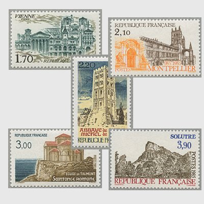 フランス 1985年観光切手5種 - 日本切手・外国切手の販売・趣味の切手 