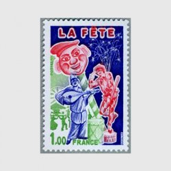 フランス 1976年祭り ピエロと花火