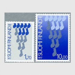 フィンランド 1987年独立70年2種