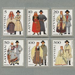 ラトビア 1993年民族衣装6種 - 日本切手・外国切手の販売・趣味の切手 