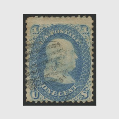 アメリカ 1861年1cフランクリン・スコットNo.63(使用済) - 日本切手 