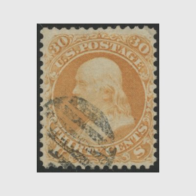 アメリカ 1861年30cフランクリン・スコットNo.71(使用済) - 日本切手 