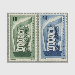西ドイツ 1956年ヨーロッパ切手2種