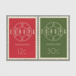 オランダ 1959年ヨーロッパ切手2種