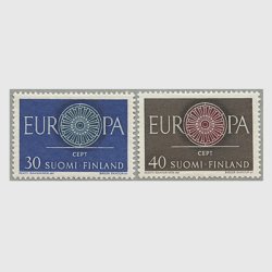 フィンランド 1960年ヨーロッパ切手2種 ※僅少難品