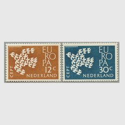 オランダ 1961年ヨーロッパ切手2種