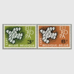 ベルギー 1961年ヨーロッパ切手2種