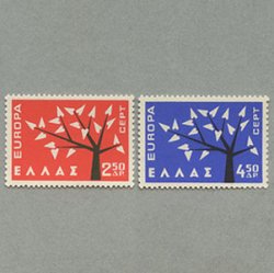 ギリシャ 1962年ヨーロッパ切手2種