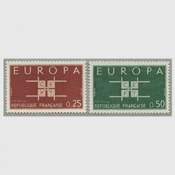 フランス 1963年ヨーロッパ切手2種