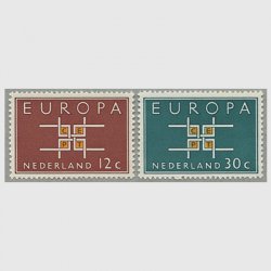 オランダ 1963年ヨーロッパ切手2種