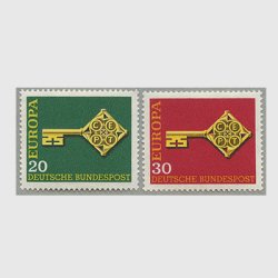 西ドイツ 1968年ヨーロッパ切手2種