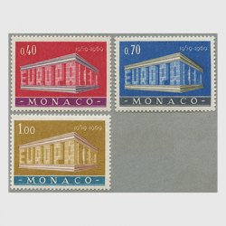 モナコ 1969年ヨーロッパ切手3種