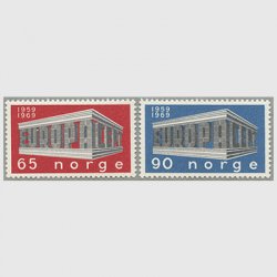 ノルウェー 1969年ヨーロッパ切手2種