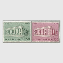 サンマリノ 1969年ヨーロッパ切手2種