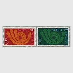 ノルウェー 1973年ヨーロッパ切手2種