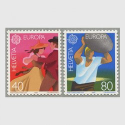 スイス 1981年ヨーロッパ切手2種