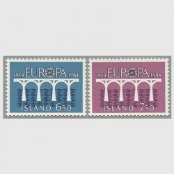 アイスランド 1984年ヨーロッパ切手2種