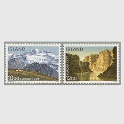 アイスランド 1986年ヨーロッパ切手2種