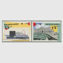 オランダ 1987年ヨーロッパ切手2種