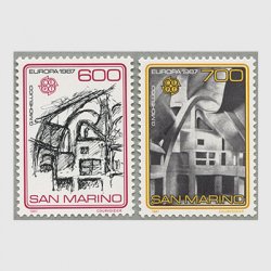 サンマリノ 1987年ヨーロッパ切手2種