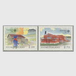 フィンランド 1990年ヨーロッパ切手2種