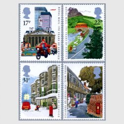 イギリス 1985年郵便350年4種